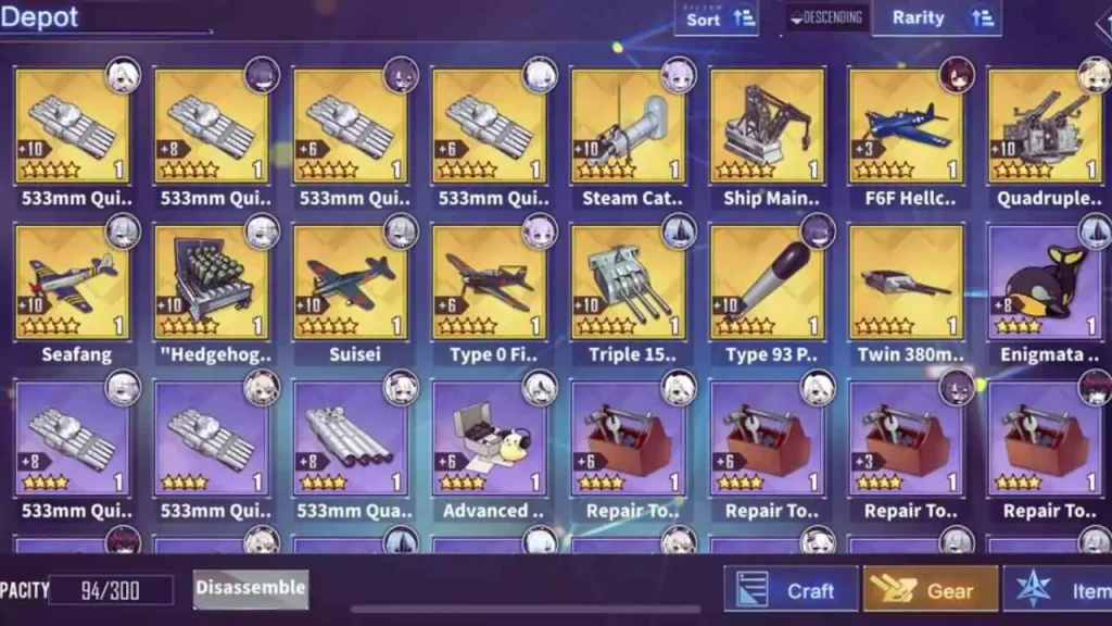 Azur lane gear guide